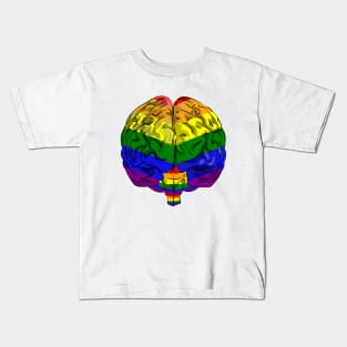 Rainbow Brain-Colourful- LGBT-PRIDE Kids T-Shirt